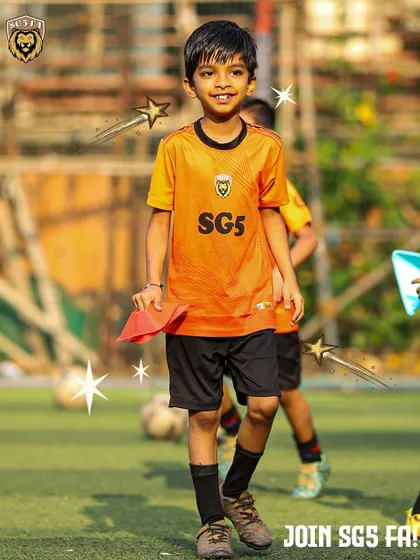The smile of a future star. We create a positive and encouraging atmosphere where kids can have fun while developing their skills.