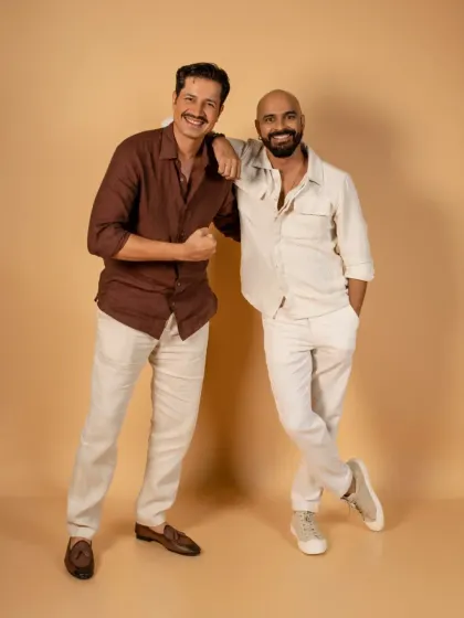 Bringing together two distinct personalities like Sumeet Vyas and Raghu Ram for a "Portraits of Fatherhood" campaign was about finding a shared connection. This shot captures their camaraderie and teamwork, reflecting the collaborative spirit of the project.