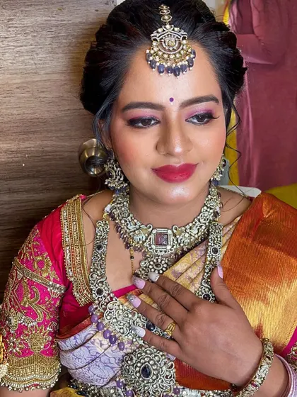 A collection of behind-the-scenes moments and final looks, showcasing the artistry and transformation process for various brides.