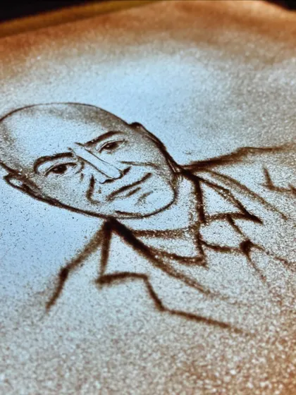 This sand portrait of CEO Sajen Aswani was part of a performance celebrating 40 years of the Tolaram Group in Africa. I specialize in creating tribute films that honor the leaders and visionaries behind a company's success.