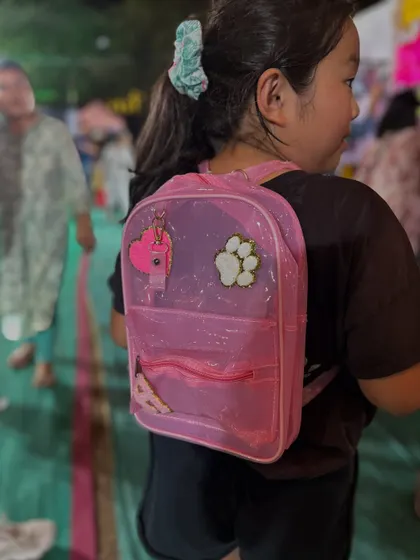This personalized blue jelly bag was a hit at one of my live events.