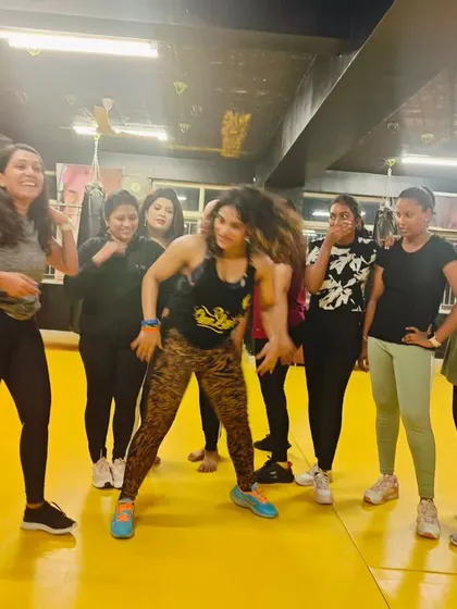 A little bit of post-class fun and hair flips. We work hard, but we also know how to have a good time.