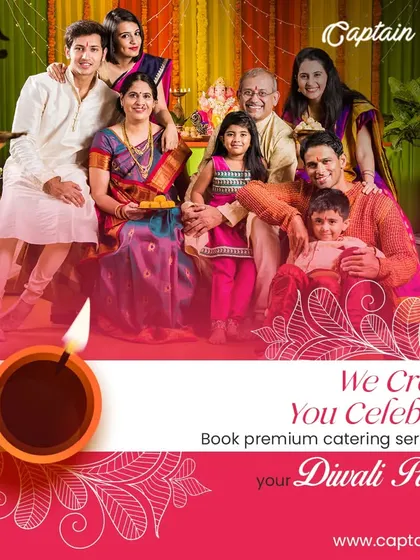 I create, you celebrate. For your Diwali party, book my premium catering service to ensure your guests are treated to an exceptional meal. This allows you to focus on the rituals and celebrations with your family.