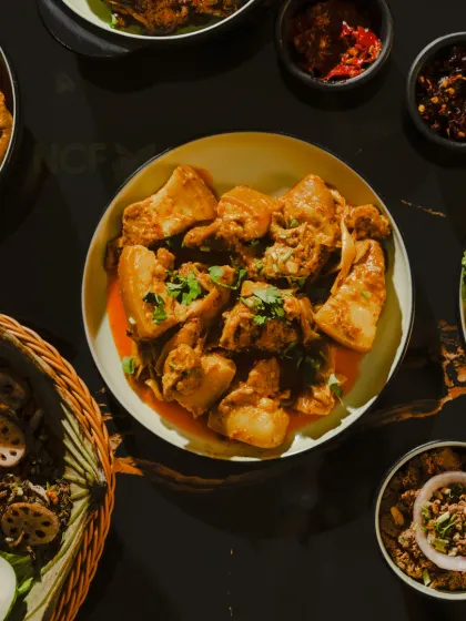 A bowl of my tender pork curry, a simple yet delicious dish that is always a crowd-pleaser.