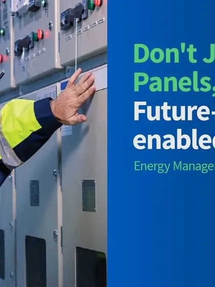 I help you build future-proof, IoT-enabled panels. Here, an engineer works on a smart panel, showcasing the integration of my energy management software.
