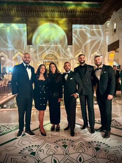 The Kudos Music team at The Oberoi in Marrakech for Dr. Jay and Yousra's wedding. We bring a whole crew to destination weddings to ensure every event is covered perfectly.