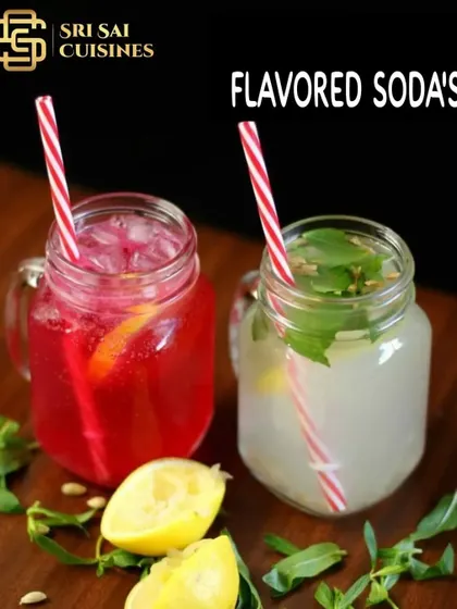 My flavored sodas are a refreshing alternative to standard soft drinks. I create custom syrups like strawberry and mint-lemon to mix with sparkling soda, served in charming mason jars for a rustic feel.