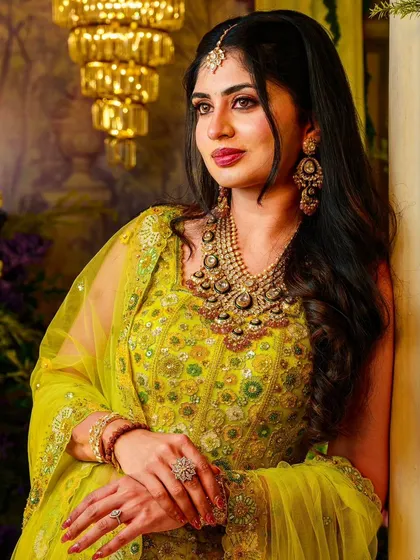 More images from engagement ceremonies and pre wedding shoots. This collection showcases a wide range of styles and color palettes, from playful and romantic to bold and regal, all custom designed for the couple's celebration.