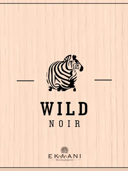 A graphic for my Wild Noir Collection, featuring a stylized zebra. This collection transforms every corner into a statement of strength and refined artistry, for homes that dare to be different.