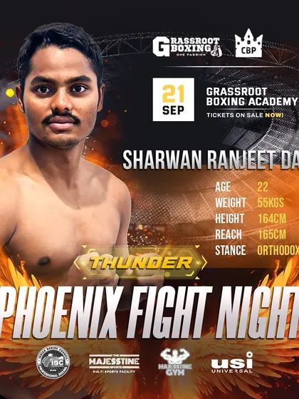 Another fighter, "Thunder," featured for our Phoenix Fight Night.