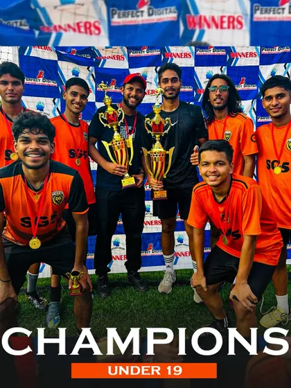 The Under 19 champions celebrating their hard-earned victory. These players have shown incredible commitment and skill, representing the peak of our youth development program.