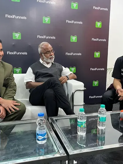 In a deep discussion with Dr. Velumani and my brother Saurabh. These backstage conversations are where some of the most valuable insights are shared.