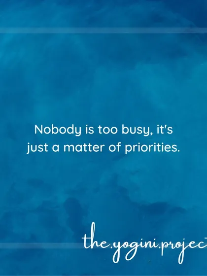 Nobody is too busy, it's just a matter of priorities. I managed a 15+ year corporate career while keeping my health a priority, and I can teach you how to do the same.