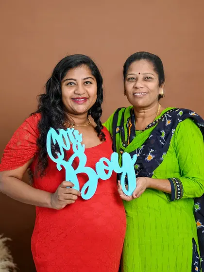 Three generations of love. Capturing the mom-to-be with her own mother is an incredibly special and emotional moment.