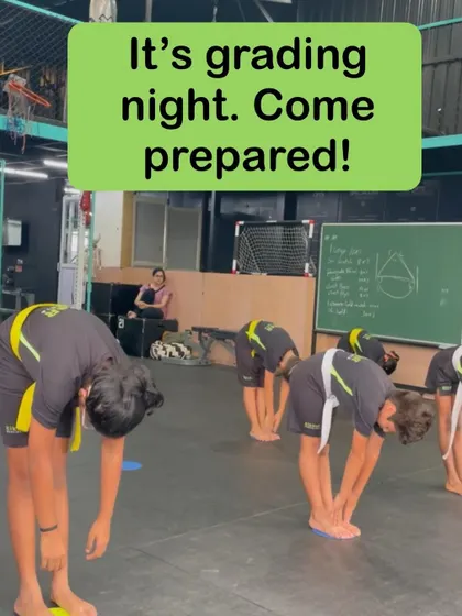 It’s grading night. We wish all our Kikkers the best of luck as they demonstrate their skills.