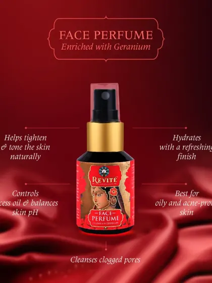 My Geranium Face Perfume is perfect for oily and acne-prone skin. It helps tighten and tone the skin, controls excess oil, and cleanses clogged pores with a refreshing finish.