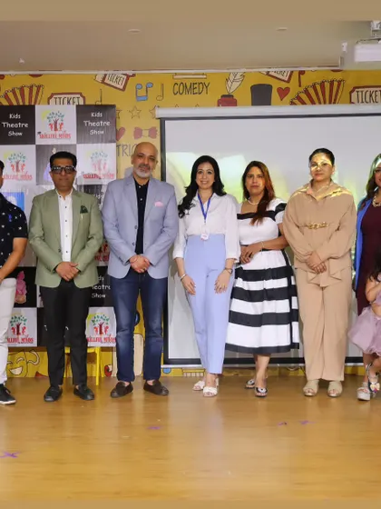 A group photo with all the eminent personalities who graced our 'Fiction Trilogy' theatre show as chief guests.