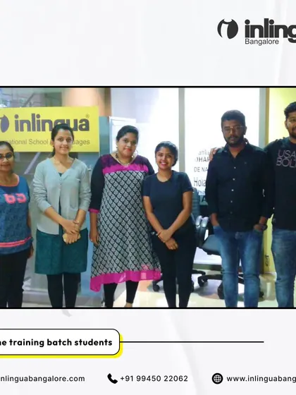 A glimpse of our offline training batch students at our center. We foster a collaborative and supportive environment where learners can practice together and build connections while mastering a new language.