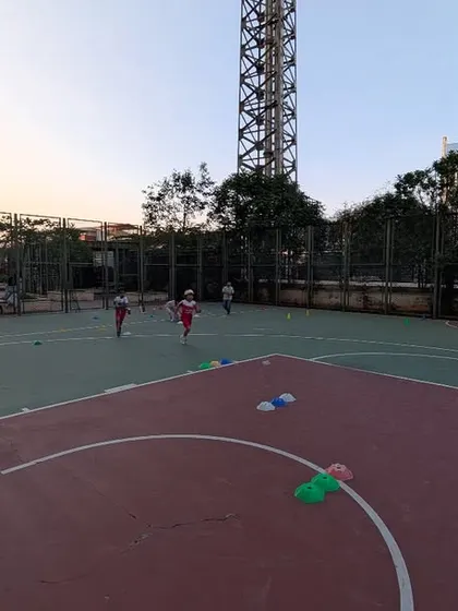 A wide shot of our class at dusk, providing a fun and active end to the day for kids.