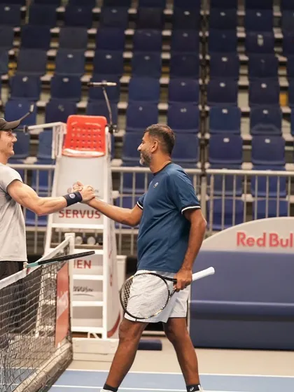 A moment of camaraderie with my partner.
