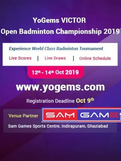 I am proud to be the official venue partner for major events like the YoGems VICTOR Open Badminton Championship. This shows my credibility and experience in hosting professional tournaments with features like live scores and online draws.