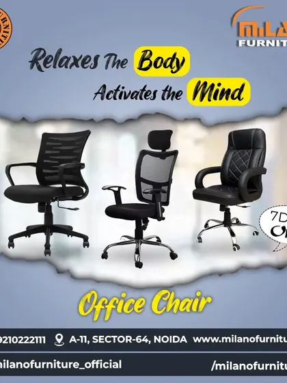 We offer a wide variety of revolving office chairs to suit different needs and budgets. This collection includes high-back executive chairs, breathable mesh chairs for staff, and conference room seating, all designed for ergonomic support.