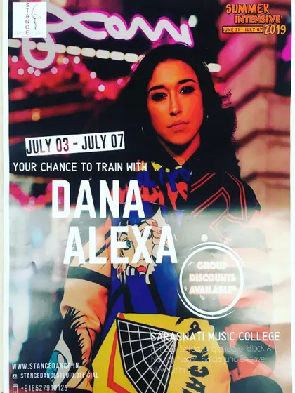 A full view of the poster for the summer intensive dance workshop with Dana Alexa. I provide opportunities to learn from leading figures in the global dance community.
