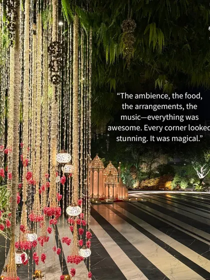 "The ambience, the food, the arrangements, the music—everything was awesome." It's a joy to know that every element came together perfectly.