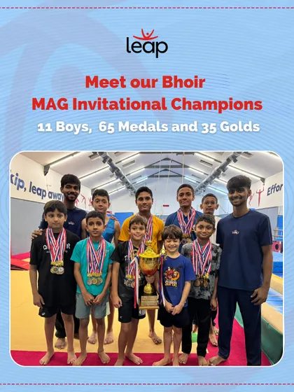 Our Bhoir MAG Invitational champions shining bright. With 11 boys winning an incredible 65 medals, including 35 golds, all their sweat, focus, and determination truly paid off.