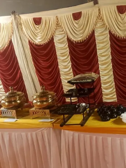 A close-up of our appetizer and dessert station at a wedding. We offer a variety of starters and sweets to complement the main course.
