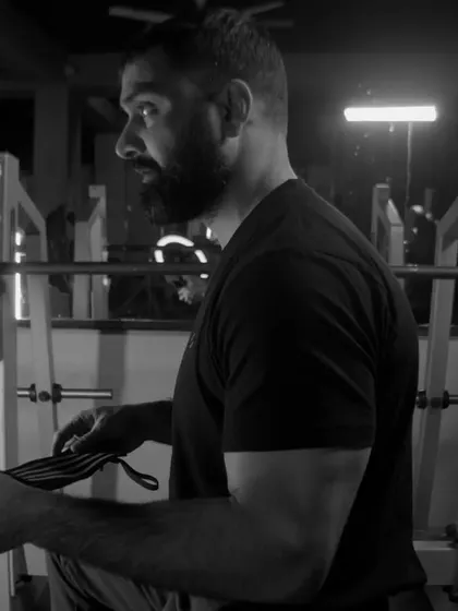 Getting ready for a heavy bench press session. The bench is the third pillar of our core lifts, essential for building upper body pressing strength for framing and control in grappling.