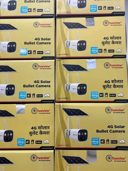 I keep a ready stock of Trueview 4G solar bullet cameras. These are ideal for customers needing a self-sufficient security solution for areas without a reliable power source.