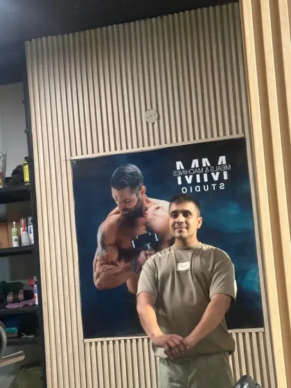 Standing proud in the gym.