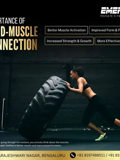 The mind-muscle connection is crucial for effective workouts. This graphic explains how focusing on the muscles you're targeting leads to better activation, improved form, and increased strength. We teach you to train smarter.
