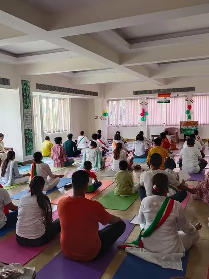 A glimpse from our Independence Day celebration at the Delhi studio. Our community came together, dressed in the colors of the flag, to practice yoga and meditation in a spirit of unity.