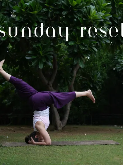 A Sunday reset with an inversion. Sirsasana (headstand) is a magnificent pose that wakes up the brain, improves circulation, and, when held, brings a sense of alertness and energy.