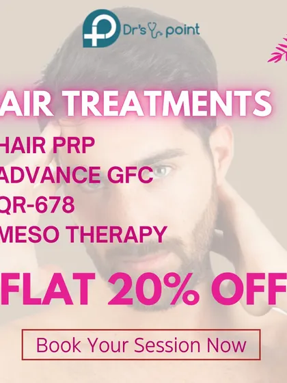 Check out our special offers on advanced hair treatments. We provide discounts on services like Hair PRP, Advance GFC, QR-678, and Meso Therapy to make hair restoration more accessible.