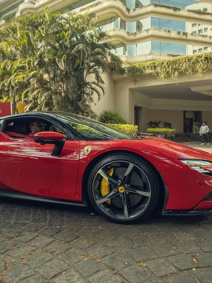 The Ferrari SF90 Stradale making an entrance. My role is to ensure the energy is high from the moment guests and their incredible cars arrive.