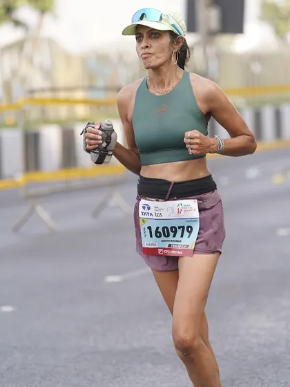 A shot from the Tata Mumbai Marathon. Even when it is not your best performance, the experience of running through the energetic streets of Mumbai is always rewarding.