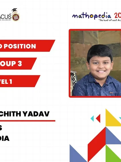 Sochith Yadav from our SRS partner center, securing 3rd Position.