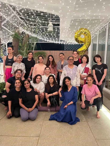 Another group photo from our heartwarming Women's Day celebration. The smiles say it all after a session of yoga and connection.