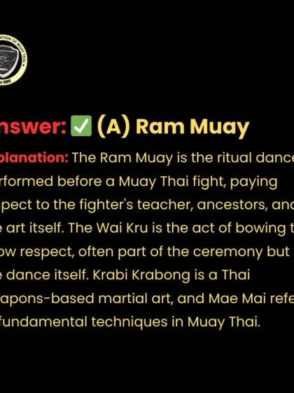 The answer is Ram Muay. It is the ritual dance, while the Wai Kru is the act of bowing to the teacher. We teach our students the meaning behind these traditions.