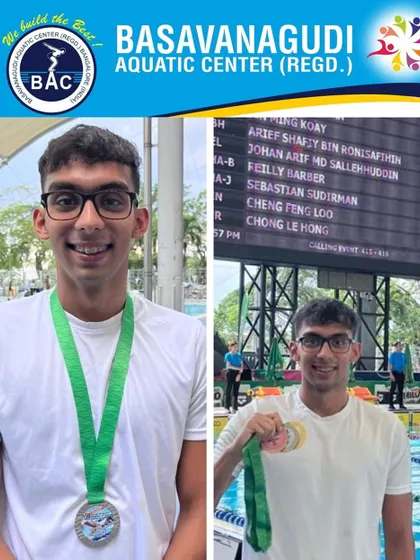 Shoan Ganguly setting a new meet record at the Malaysia Invitational Age Group Swimming Championships.