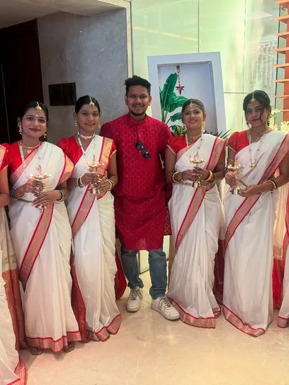 A closer look at our dedicated bridal entry team. We coordinate costumes and props to perfectly match the theme and aesthetic of your wedding ceremony.