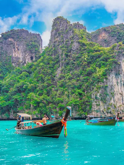 Island hopping in the turquoise waters of Thailand. I charter private boats for your group to explore hidden coves and famous beaches at your own leisure.