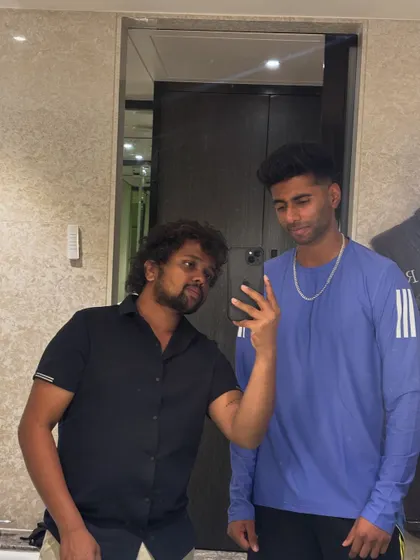 Another shot of Mayank Yadav's haircut.