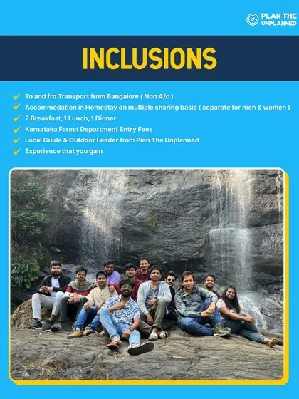 A list of what's included in our Tadiandamol trek package, from transport to homestay accommodation.