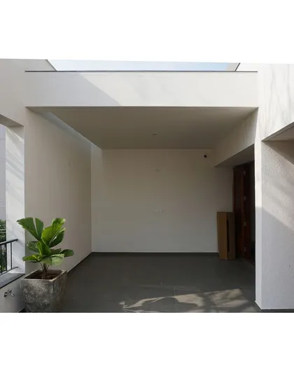 The empty terrace space, awaiting furniture and plants to complete the vision.