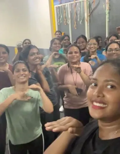 Our Zumba crew showing some love. We are a community that supports and motivates each other to be our best.