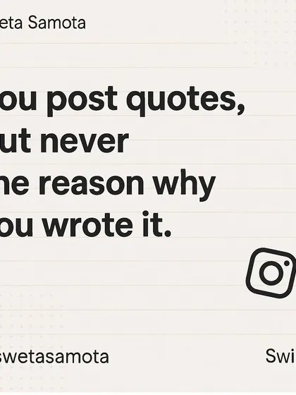 You post quotes from your book, but you never share the personal reason why you wrote it. People connect with the story behind the story.